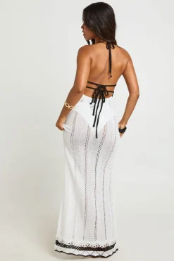 boohoo Robe Longue De Plage En Crochet À Bretelles Avec Détail Étoile De Mer Dorée<Femme Toutes Les Robes|Robes Longues