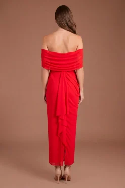 Robe Longue Deux-en-un À Dos Châle Contour Collective