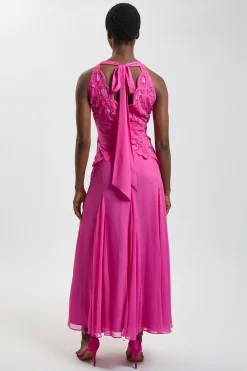 KarenMillen Robe Longue Dos Nu Avec Détails De Perles<Femme Robes|Robe Invitée Mariage