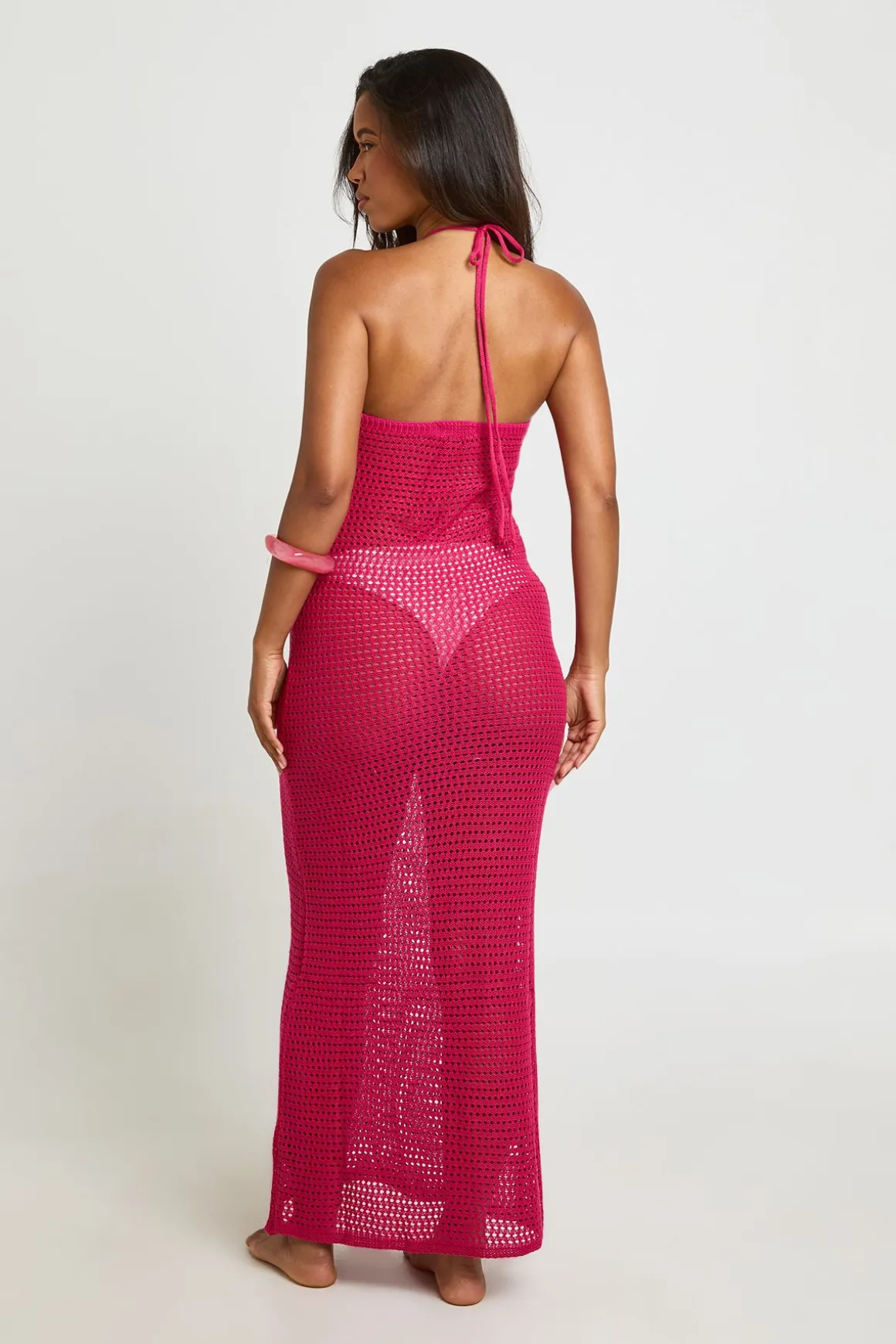 Robe Longue Dos Nu À Fleurs Au Crochet