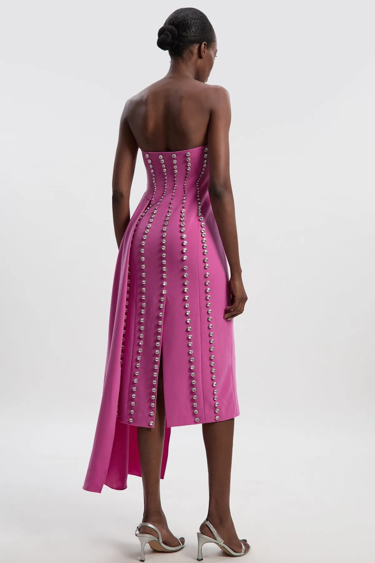 KarenMillen Robe Longue à Détails Drapés et Ornements de Cristaux<Femme Robes Bal De Promo|Robes