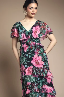 Oasis Robe Longue à Détails Volantés<Femme Toutes Les Robes|Robes Longues