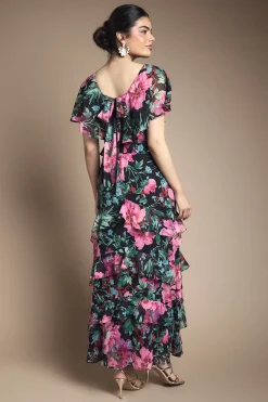 Oasis Robe Longue à Détails Volantés<Femme Toutes Les Robes|Robes Longues