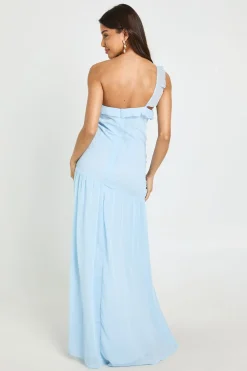 Robe Longue À Détails Volantés
