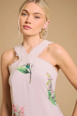 Robe Longue à Encolure Américaine