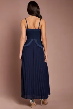 Robe Longue En Crêpe À Bretelles