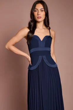 Robe Longue En Crêpe À Bretelles
