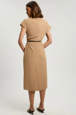 KarenMillen Robe Longue En Crêpe Extensible<Femme Robes|Robes Longues