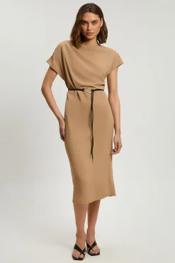 KarenMillen Robe Longue En Crêpe Extensible<Femme Robes|Robes Longues