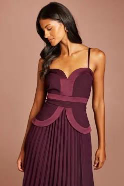 Coast Robe Longue En Crêpe À Fines Bretelles Petite<Femme Toutes Les Robes|Robes Longues