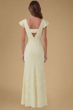 Robe Longue En Crêpe À Pois