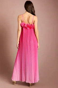 Coast Robe Longue En Georgette Imprimée Ombré Avec Détails À Volants<Femme Toutes Les Robes|Robes Longues