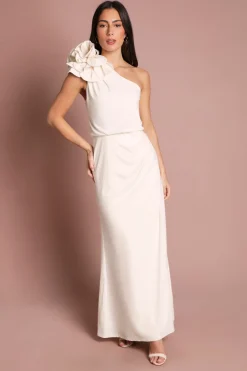 Coast Robe Longue En Jersey Asymétrique À Corsage<Femme Robes|Robes Longues