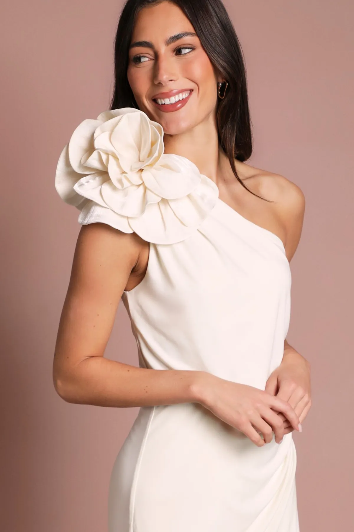 Coast Robe Longue En Jersey Asymétrique À Corsage<Femme Robes|Robes Longues