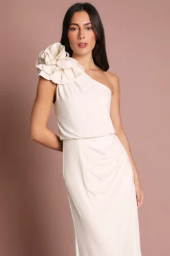 Coast Robe Longue En Jersey Asymétrique À Corsage<Femme Robes|Robes Longues