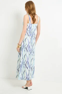 Wallis Robe Longue En Jersey À Rayures Avec Taille Froncée<Femme Robes|Robes Longues