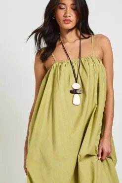 boohoo Robe Longue En Lin Avec Poches Détaillées<Femme Robes Patineuses|Robes