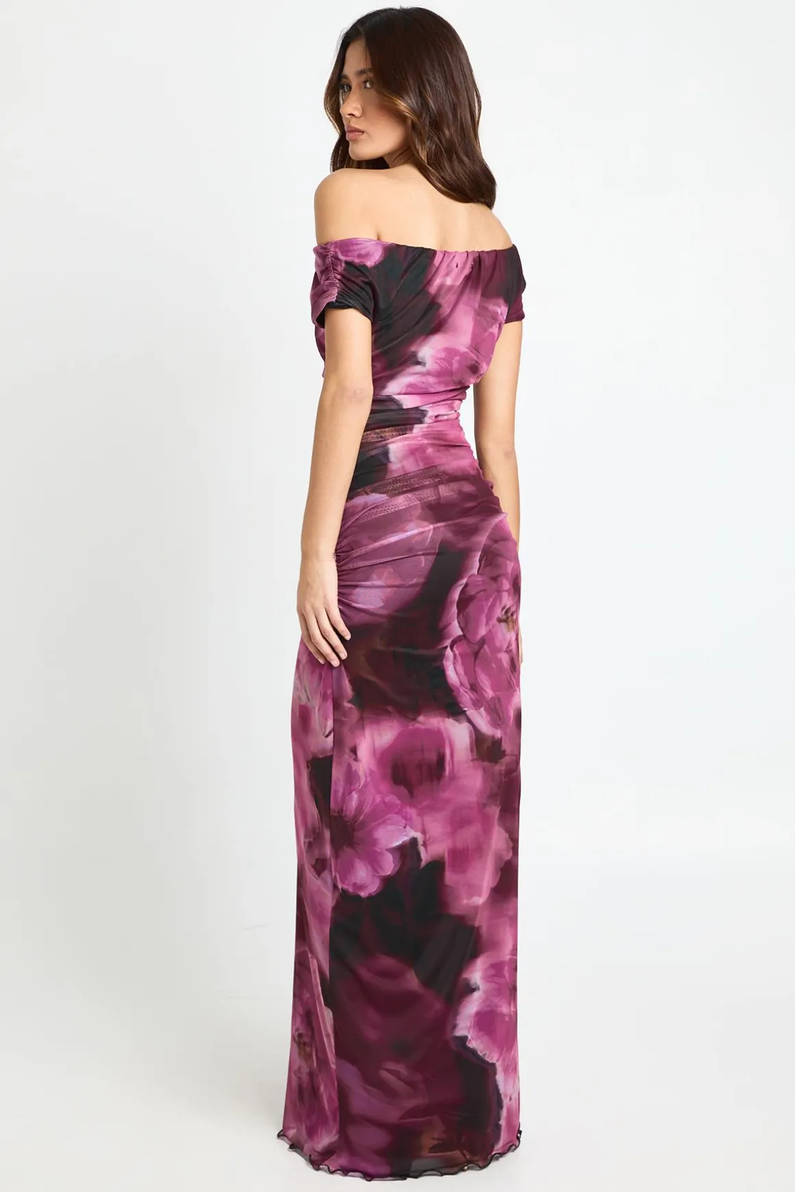 Robe Longue en Maille Épaules Dénudées