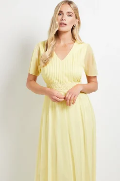 Wallis Robe Longue En Mesh Avec Finitions En Dentelle - Collection Petite<Femme Satin Et Dentelle|Robes