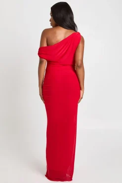 boohoo Robe longue en mesh à épaules dénudées<Femme Robes Moulantes|Robes
