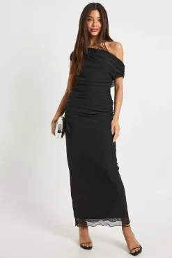 Robe Longue En Mesh À Épaules Dénudées
