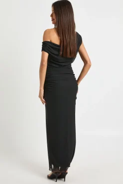 Robe Longue En Mesh À Épaules Dénudées