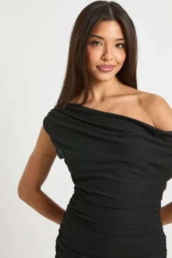 Robe Longue En Mesh À Épaules Dénudées