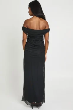 Robe Longue En Mesh À Épaules Dénudées