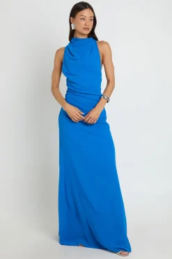 Robe Longue En Mousseline Avec Col Bénitier Haut Et Dos Nu Pour Femmes Grandes