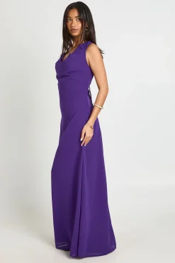 Robe Longue En Mousseline À Col Bénitier