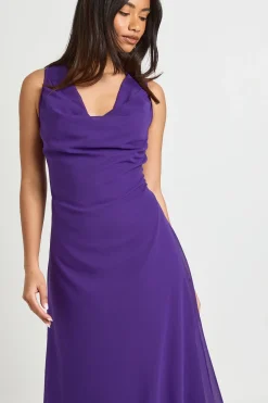 Robe Longue En Mousseline À Col Bénitier
