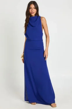 Robe Longue En Mousseline Col Bénitier Haut Dos Nu