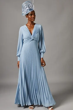 Coast Robe Longue en Mousseline Plissée<Femme Toutes Les Robes|Robes Longues
