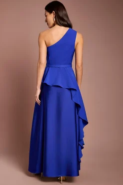 Coast Robe Longue En Satin À Une Épaule Avec Détail De Volant<Femme Satin Et Dentelle|Robes
