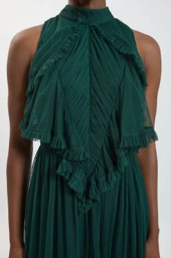 Robe Longue En Tulle Avec Col Licou
