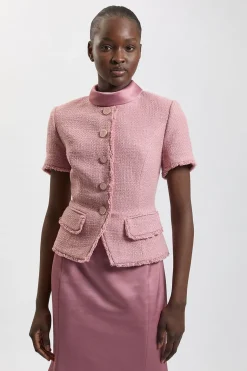 Robe Longue En Tweed Texturé