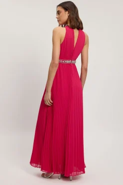 KarenMillen Robe Longue Fendue Tissée Ornée De Cristaux<Femme Toutes Les Robes|Robes Longues