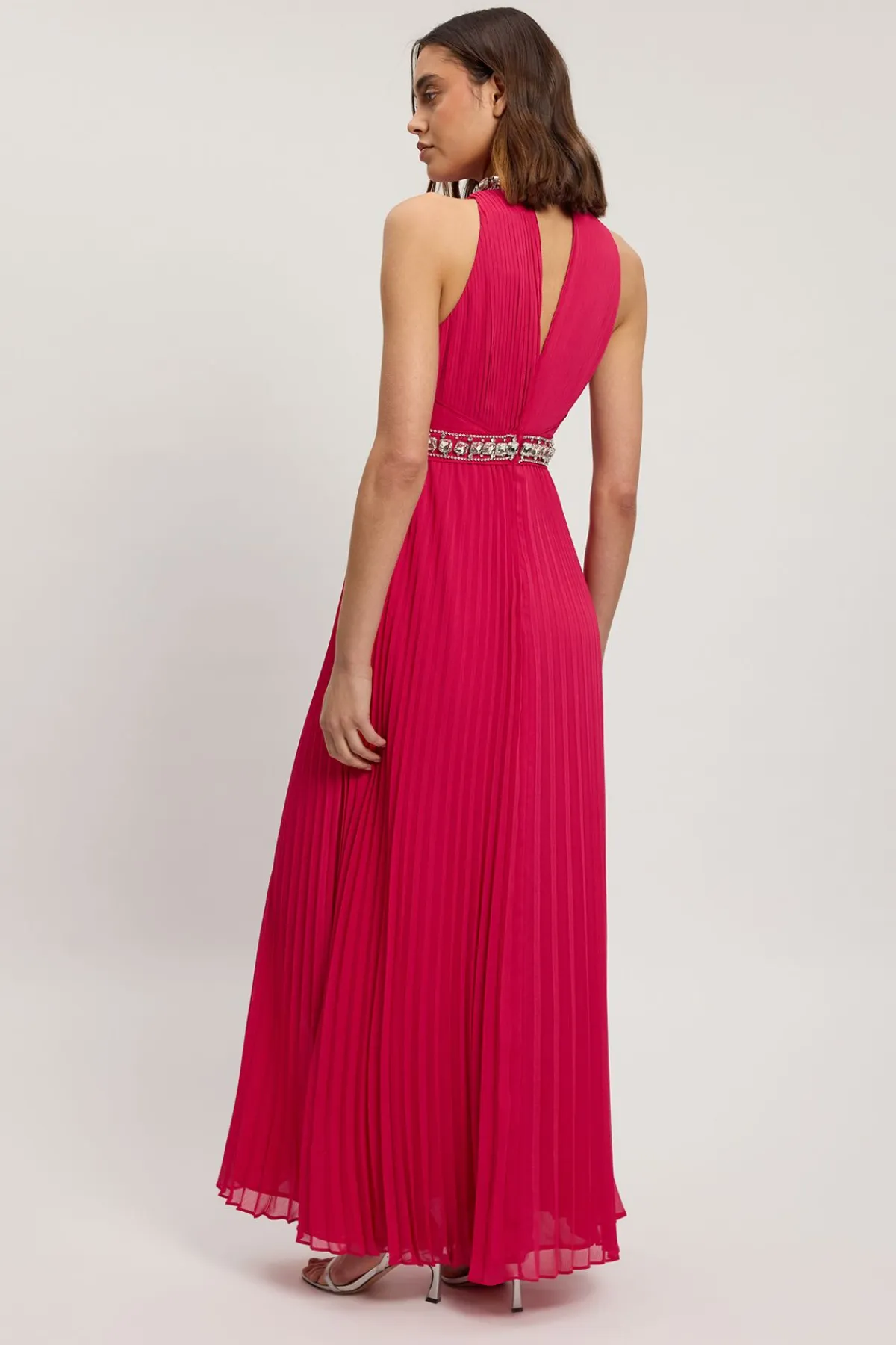 KarenMillen Robe Longue Fendue Tissée Ornée De Cristaux<Femme Toutes Les Robes|Robes Longues