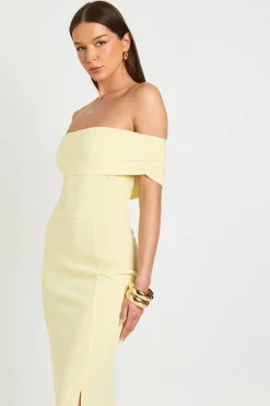 Robe Longue Fluide Bardot Froncée
