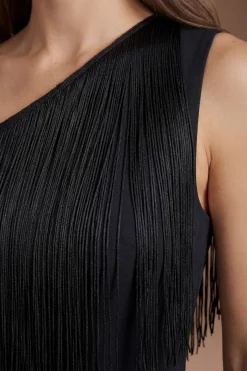 Coast Robe Longue À Franges Asymétrique<Femme Robes|Robe Invitée Mariage