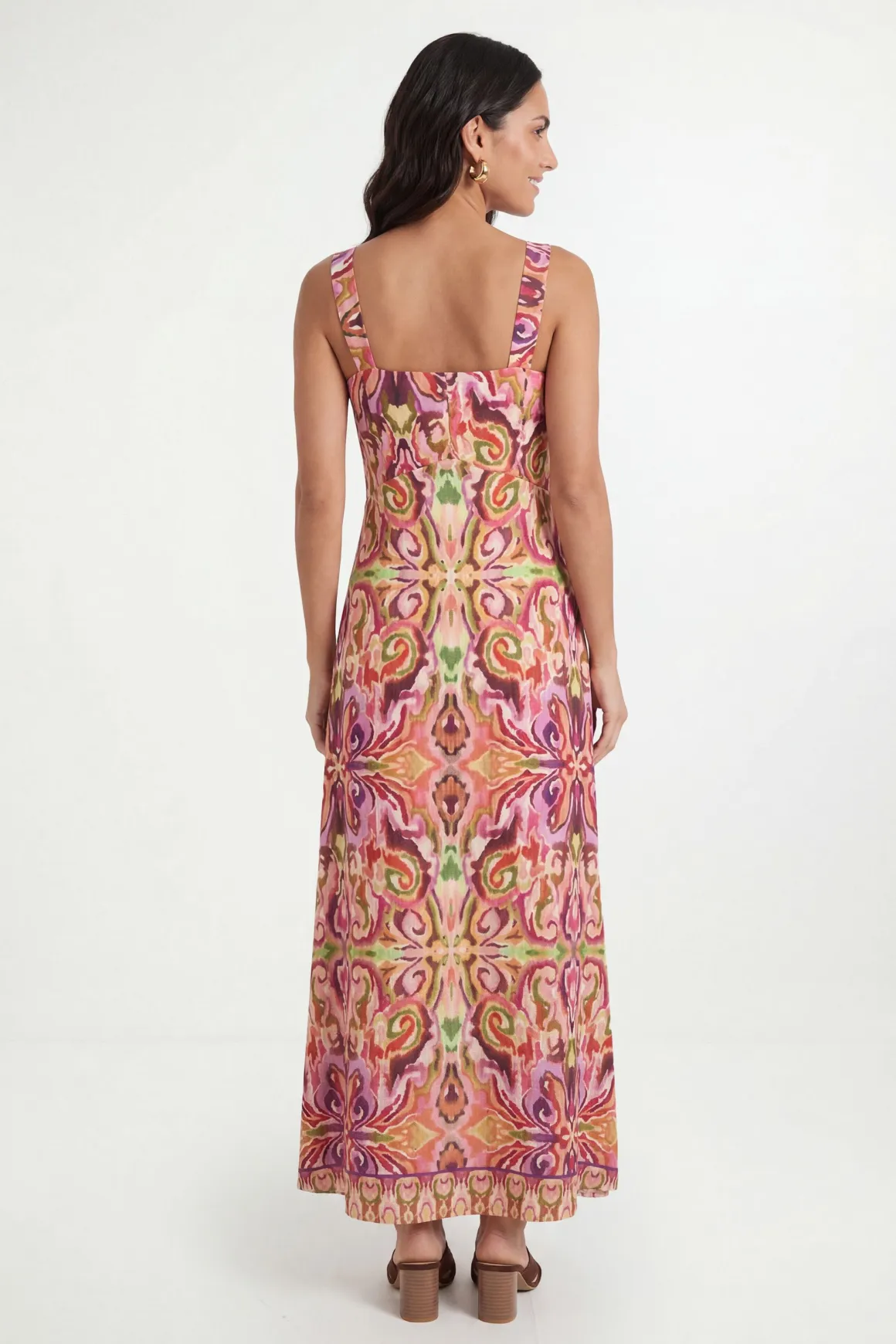 Robe Longue À Imprimé Tropical D'été