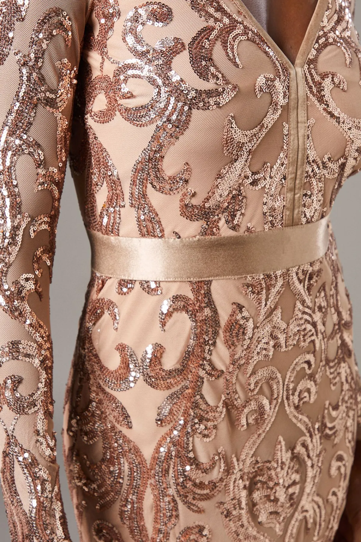 Coast Robe Longue à Manches Longues et Sequins<Femme Robes Bal De Promo|Robes À Manches Longues