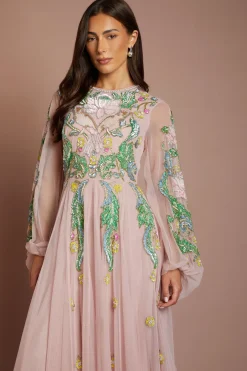 Coast Robe Longue À Manches Longues Ornée De Perles<Femme Robes À Manches Longues|Robes