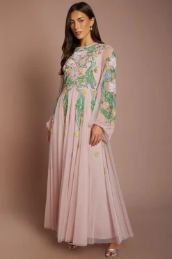 Coast Robe Longue À Manches Longues Ornée De Perles<Femme Robes À Manches Longues|Robes