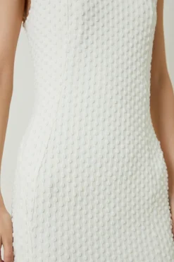 KarenMillen Robe longue maxi à ourlet dramatique en jersey texturé<Femme Robes|Robes Longues