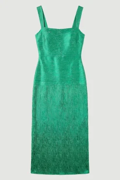 KarenMillen Robe Longue Moulante à Bretelles en Maille Métallisée Grande Taille<Femme Toutes Les Robes|Robes Longues
