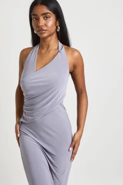boohoo Robe Longue Moulante À Col Licou Avec Détail Cache-cœur<Femme Robes Moulantes|Robes