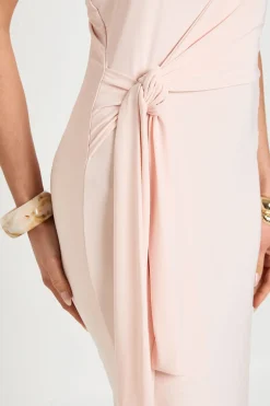 Robe Longue Moulante Dos Nu Avec Taille Nouée