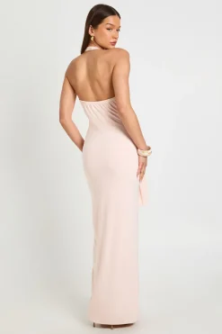 Robe Longue Moulante Dos Nu Avec Taille Nouée