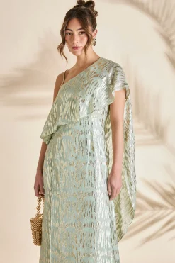 Coast Robe Longue Métallisée à Une Épaule<Femme Toutes Les Robes|Robes Longues